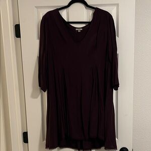 Ecote Women's Deep Purple Tunic Top
